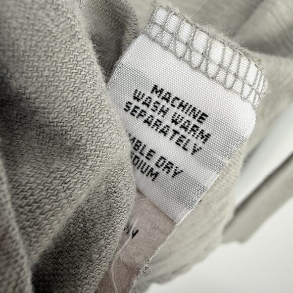 Cut Loose Tunic Top XL Light Gray Linen Cotton Blend Long Sleeve A-Line - Picture 6 of 10